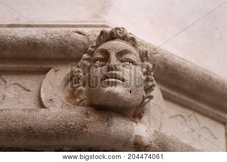 Sibenik cathedral / Famous faces on the side protal of Sibenik cathedral