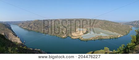 Viewpoint to the river ebro in Fayon, Zaragoza, Spain.