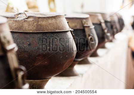 monk bowl for making merit or donation with locked