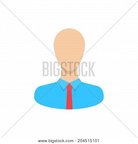 User Icon silhouette isolated and flat style on a white background. The symbol for a web site, mobile app and other your projects. Vector Illustration.