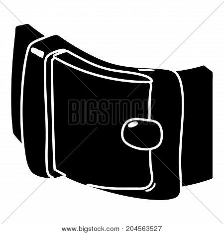 Men belt icon. Simple illustration of men belt vector icon for web design isolated on white background