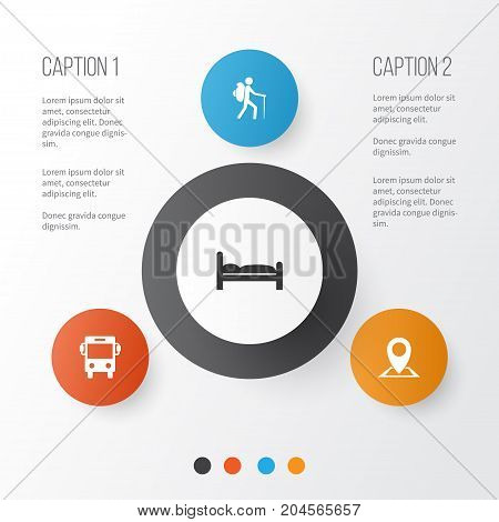 Traveling Icons Set. Collection Of Doss, Traveler, Location And Other Elements
