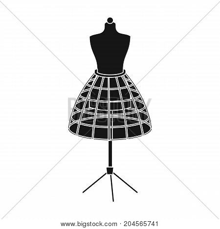 Equipment, mannequin for sewing women's clothing. Sewing and equipment single icon in black style vector symbol stock illustration .