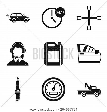 Carcase icons set. Simple set of 9 carcase vector icons for web isolated on white background