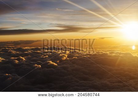 Sunrise Over Couds