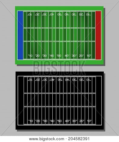 A Vector of Plain American football field