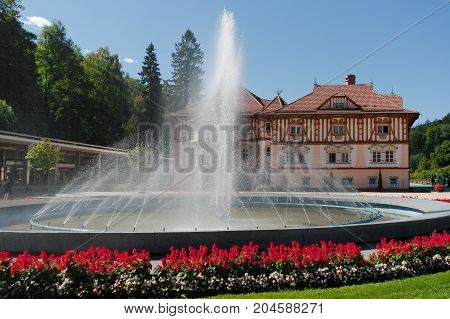 Spa town of Luhacovice. South Moravia, Czech Republic.