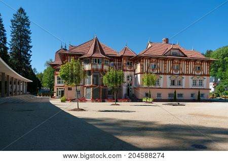 Spa town of Luhacovice. South Moravia, Czech Republic.