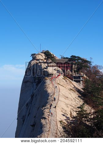 A Stunning View Fromthe Peak Of Huashan Mountain. Xian, China