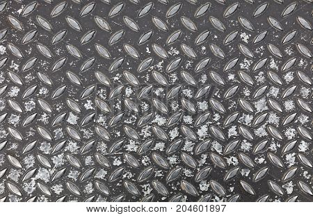 Anti Slip Gray Metal Plate With Diamond Pattern