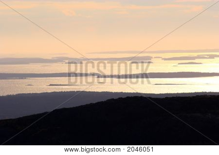 Caduta fogliame colori e dettagli nel parco nazionale di Acadia, nel Maine, New England, durante il loro famoso A