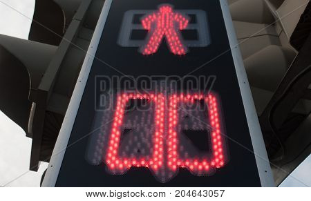 Prohibition signal at a traffic light at a pedestrian crossing