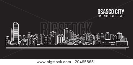 Cityscape Building Line art Vector Illustration design - Osasco city