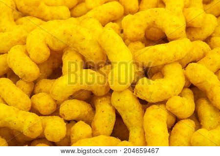 Peanut flips close up of fast food full frame
