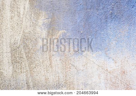 Old background concrete half blue grey. Retro texture