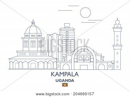 Kampala Linear City Skyline Uganda. Famous places