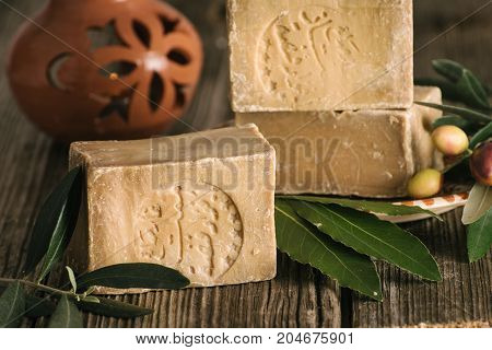 Bar of Aleppo Soaps traditional Syrian product