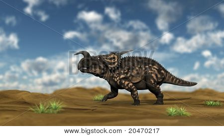 einiosaur en el desierto