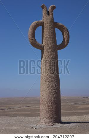 Arica, Chile - August 21, 2017: Sculptures known as 