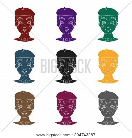 Mime artist icon in black style isolated on white background. Event service symbol vector illustration.