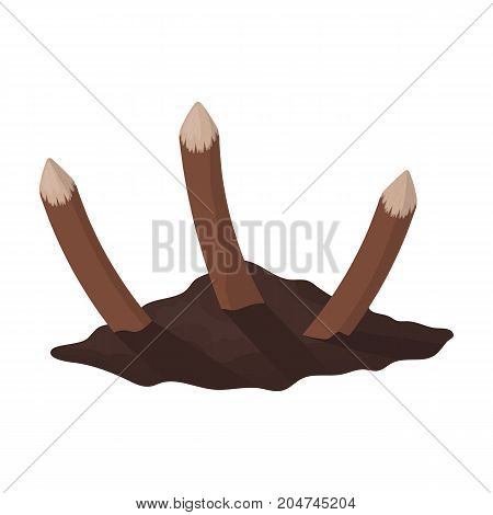 Stakes, single icon in cartoon style.Stakes, vector symbol stock illustration .