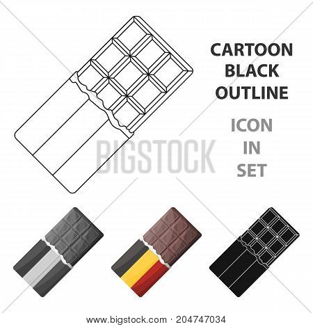 Belgian  chocolate.The dark Belgian wolf. Belgium single icon in cartoon style vector symbol stock web illustration.