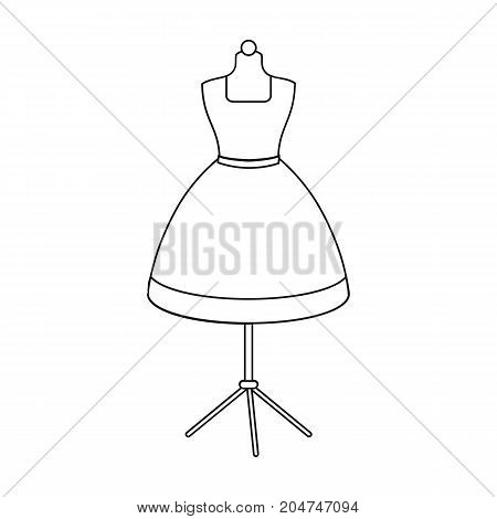 Equipment, mannequin for sewing women's clothing. Sewing and equipment single icon in outline style vector symbol stock illustration .