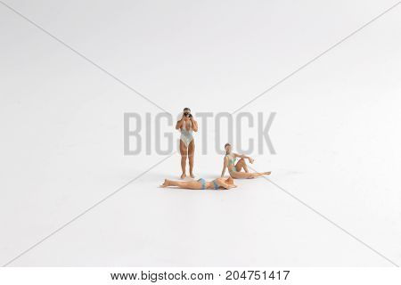 Fun Of Tiny Toy  In Swimming Costume