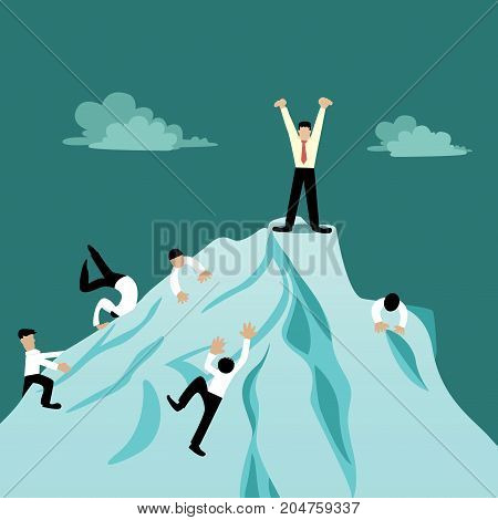 vector of conceptual business scenario in cartoon style