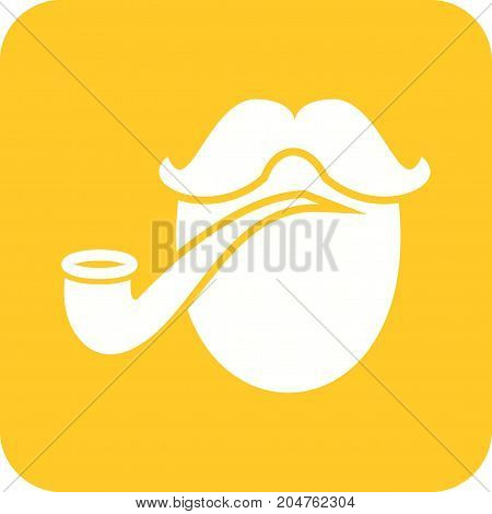 Pipe, smoking, pirate icon vector image. Can also be used for pirate. Suitable for use on web apps, mobile apps and print media.