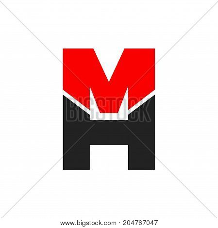 mh letter initial logo design, letter logo design