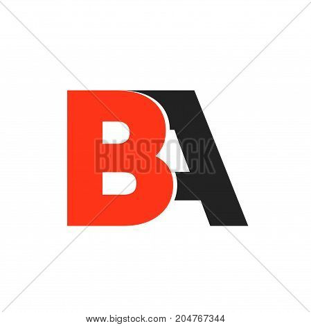 ba letter initial logo design, letter logo design