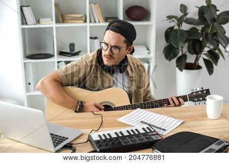 Musician Playing Guitar