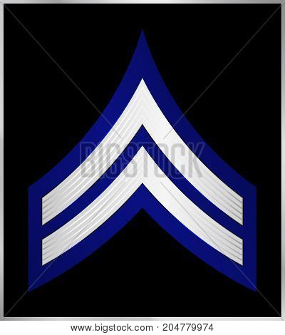 Military Ranks And Insignia. Stripes And Chevrons Of Army