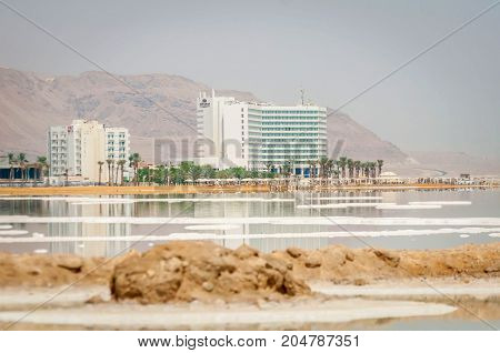 EIN BOKEK, ISRAEL.September 9, 2017. Israel Dead Sea hotel's general view.