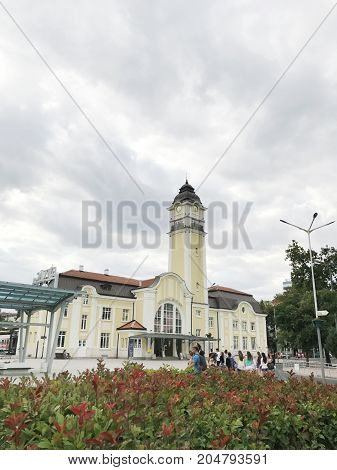 Burgas Bulgaria - September 18 2017: Burgas Central Railway Station. Burgas Is The Second Largest Ci