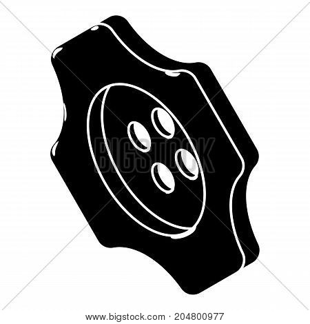 Cogwheel clothes button icon. Simple illustration of cogwheel clothes button vector icon for web design isolated on white background