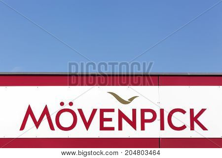 Dortmund, Germany - July 22, 2017: Movenpick logo on a wall. Movenpick. Its activities include gastronomy, hotels, wine trade and the distribution of various products