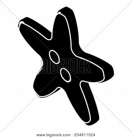 Star clothes button icon. Simple illustration of star clothes button vector icon for web design isolated on white background