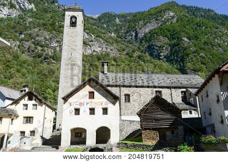 The Village Of Prato Sornico On Magga Valley