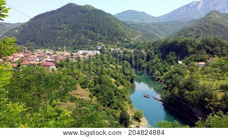 Jablanica and river Neretva, Bosnia and Herzegovina