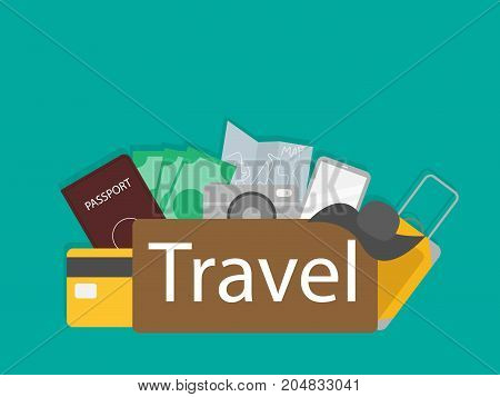 set of travel icon. flat design vector illustration