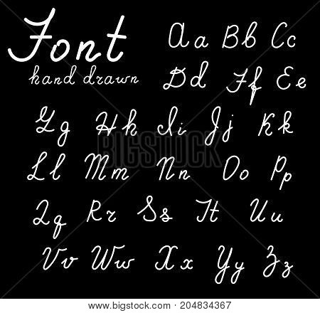 Hand Drawn Fonts. Handwritten Alphabe Style Modern Calligraphy