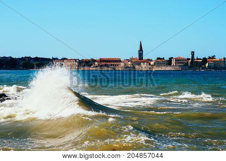 Sea Coast. Sea View. The Stony Coast Of The Adriatic Sea