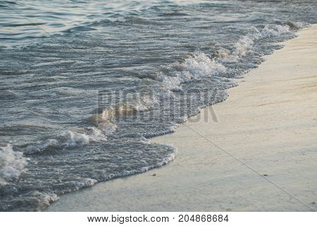 Wave on sand sea coast beach water