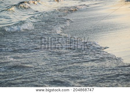 Wave on sand sea coast beach water