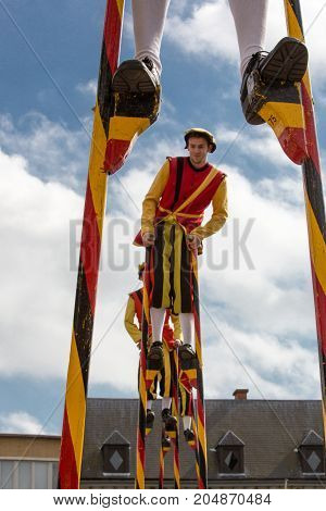 Stilt Walkers Parade Lennik