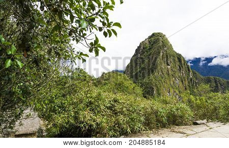 The Machu Picchu beautiful mountain in perou