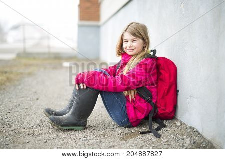 A Portrait of a Young Kid at school