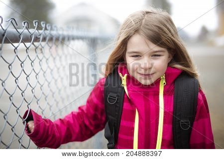 A Portrait of a Young Kid at school